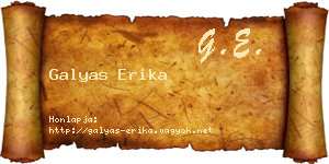 Galyas Erika névjegykártya